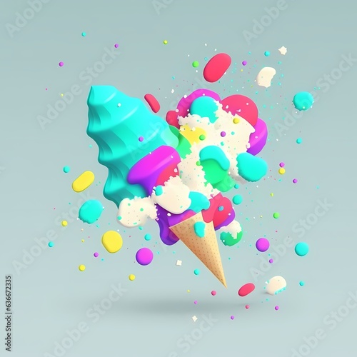 Ice cream delicious, sweet ...