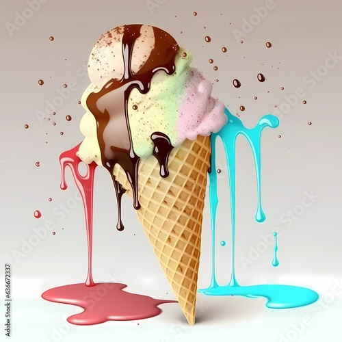 Ice cream delicious, sweet ...