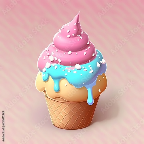 Ice cream delicious, sweet ...
