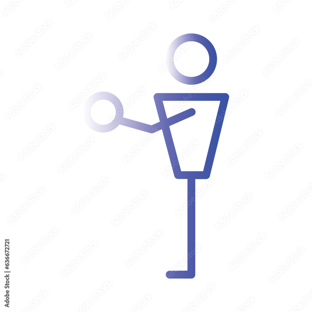 Dumbbell Fitness Gym Gradient Line Icon