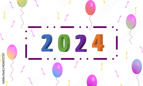 new year background banner 2024 minimal