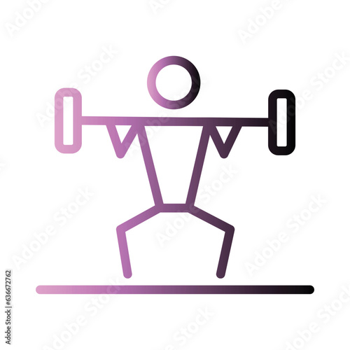 Fitness Gym Sport Gradient Line Icon