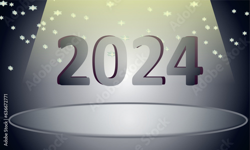new year background banner 2024 minimal