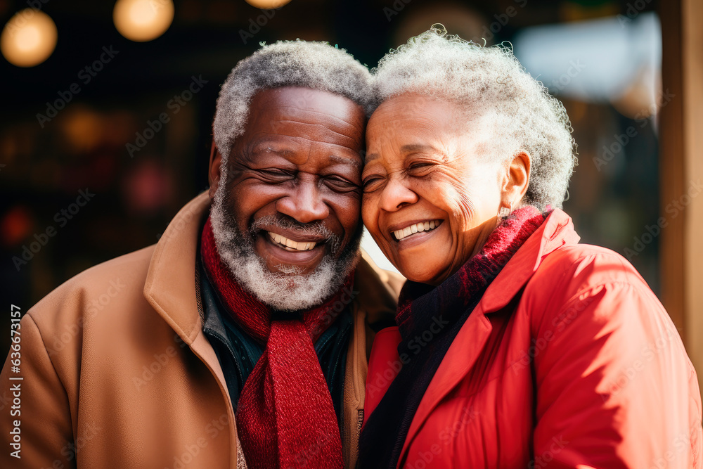 Portrait of a beautiful senior couple embracing each other