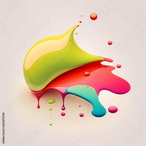 Liquid colorful ink splash ...