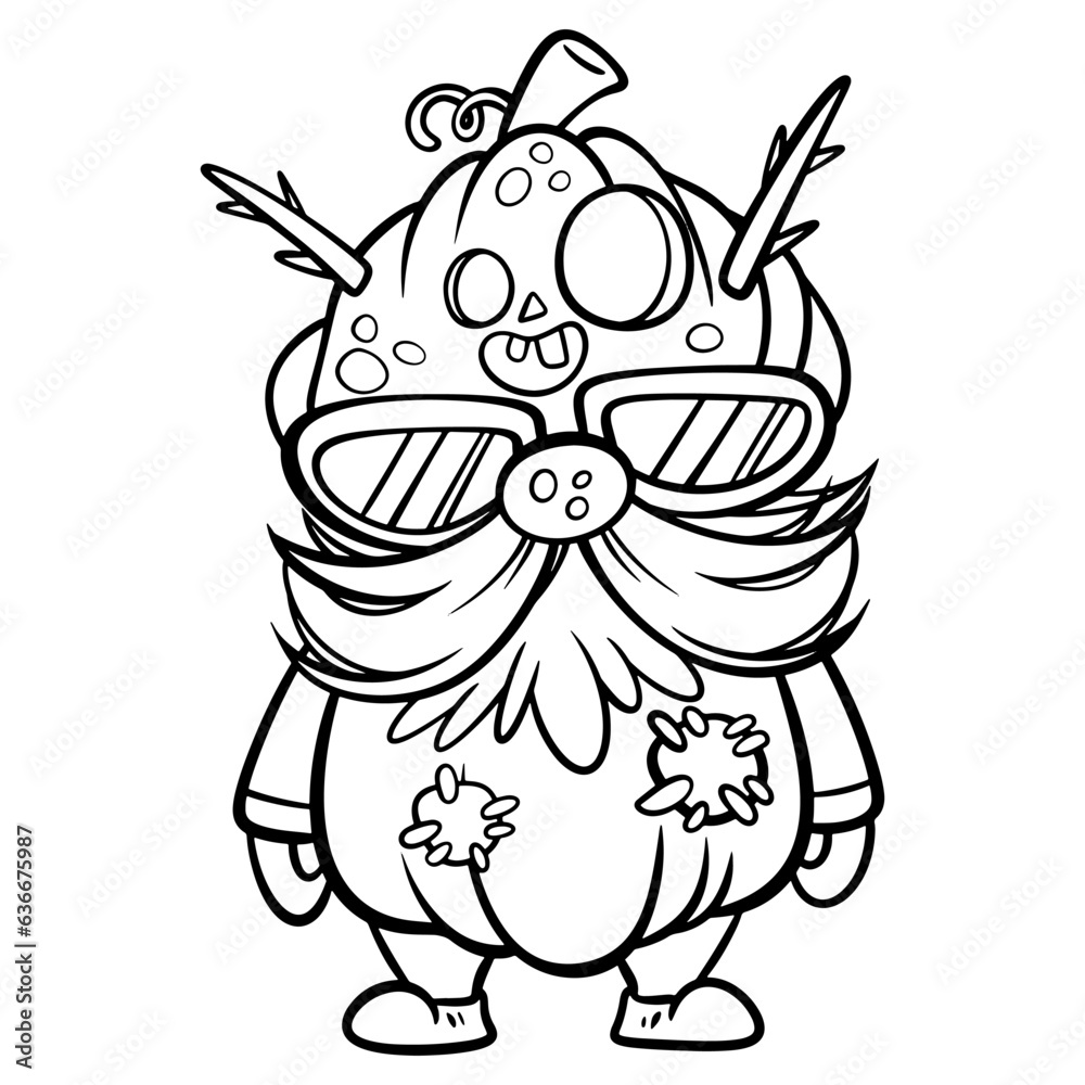 gnome drawing with black lines on a white background gnome drawing with black lines on a white background