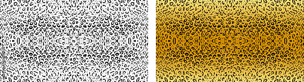 Seamless leopard skin abstract pattern. Black and white and colour leopard pattern print design. Safari animal fabric motif for fashion Seamless leopard skin abstract pattern. Black and white and colour leopard pattern print design. Safari animal fabric motif for fashion