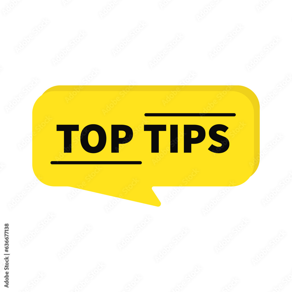 Top Tips In Yellow Rounded Rectangle Shape For Announcement Information
Top Tips In Yellow Rounded Rectangle Shape For Announcement Information