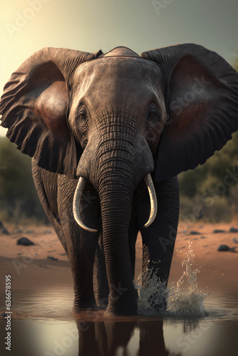 Majestic elephant in the jungle © DNY3D