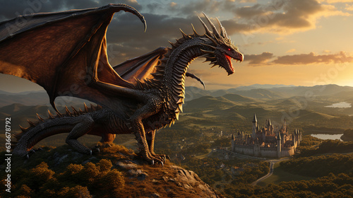 dragon in the castle © AnderJPArts