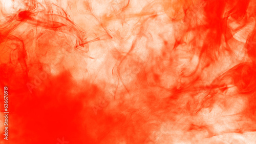 Orange fog and smoke texture isolated on transparent background