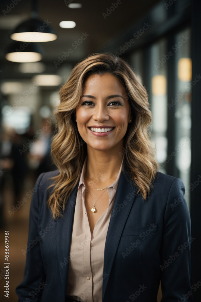 Business woman smiling at the camera. Generative AI
Business woman smiling at the camera. Generative AI