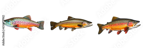 transparent background with a brook trout photo