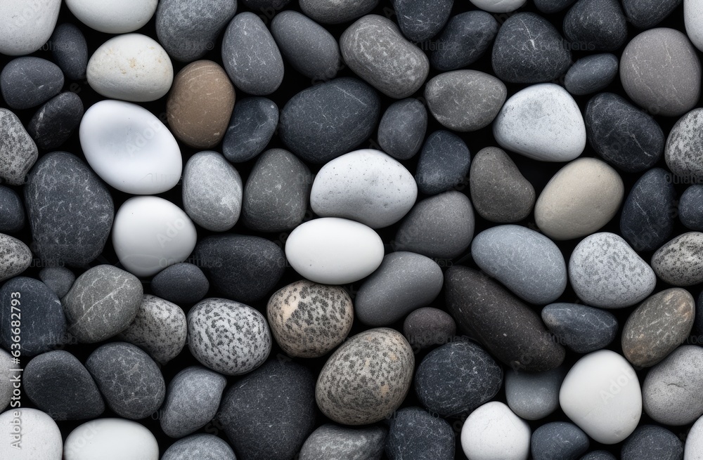 Abstract background with round pebble stones. Vacation holiday recreation on beach concept. SEAMLESS PATTERN. SEAMLESS WALLPAPER. Created with Generative AI technology. Abstract background with round pebble stones. Vacation holiday recreation on beach concept. SEAMLESS PATTERN. SEAMLESS WALLPAPER. Created with Generative AI technology.