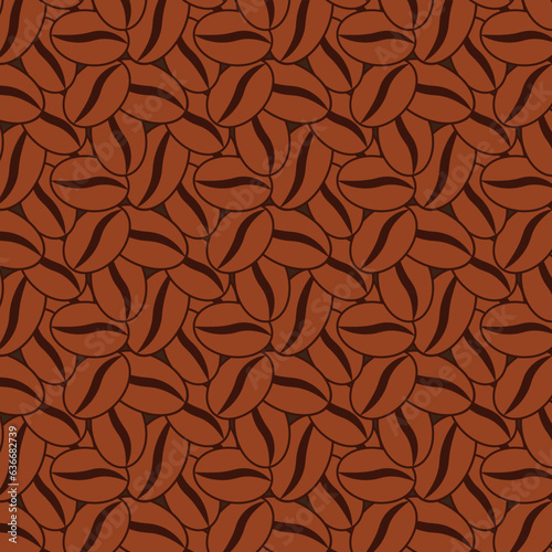 seamless pattern with coffee beans