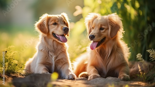 Happy adorable dog, generat...