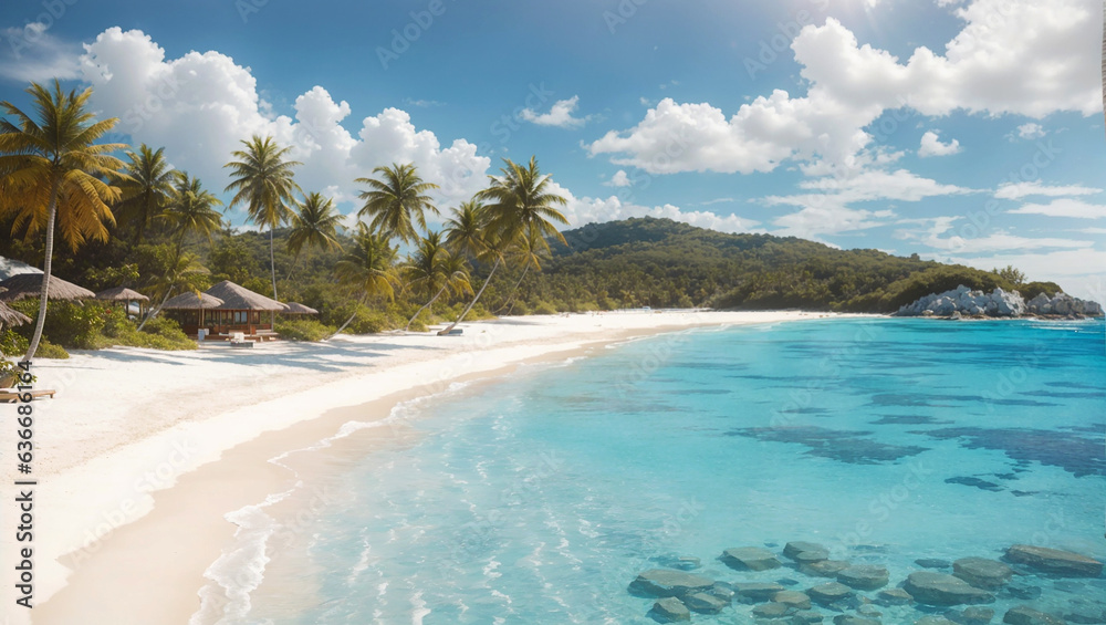 beach, sea, palm tree, beach, summer, vacation,
Vacation, sandy beach, tropical, Generative AI