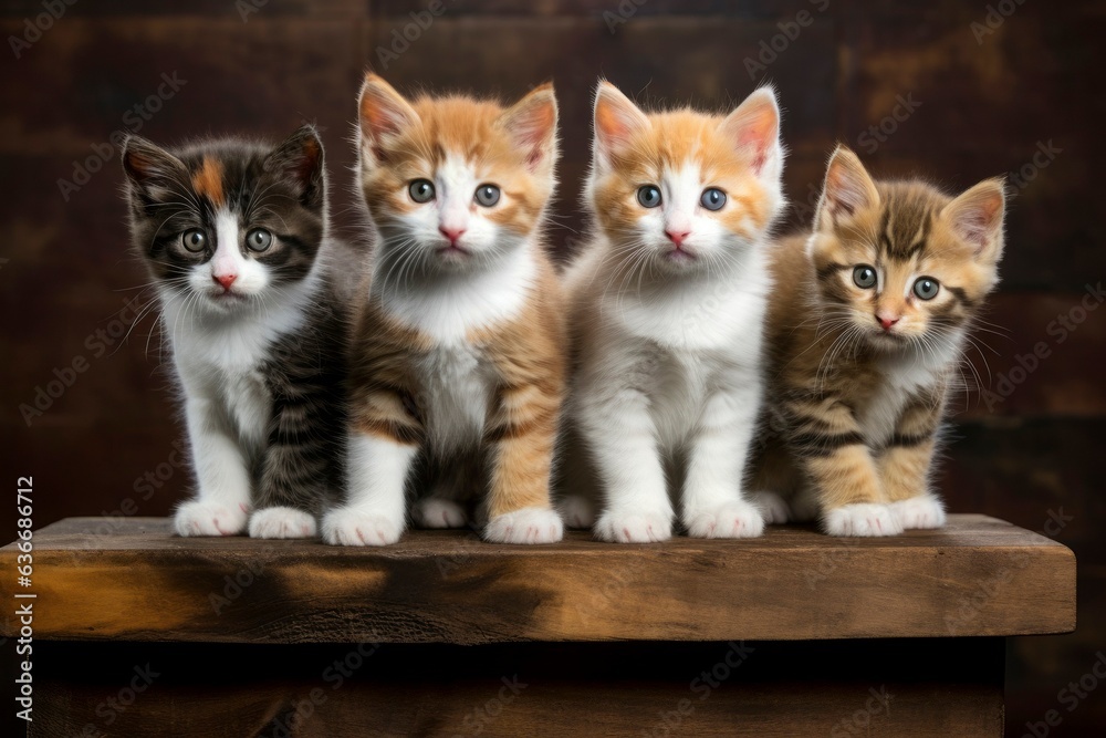 Quartet of Adorable Kittens