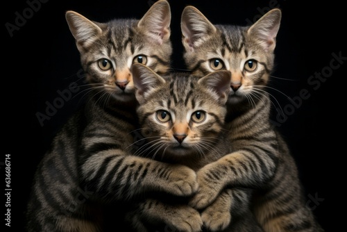 Three Embracing Kittens Portrait © Filippo Carlot