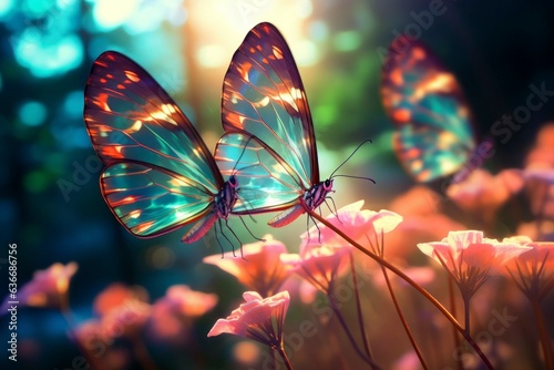 Glasswing Butterflies Macro Detail photo