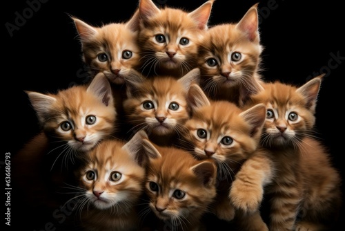 Adorable Kittens Gathering