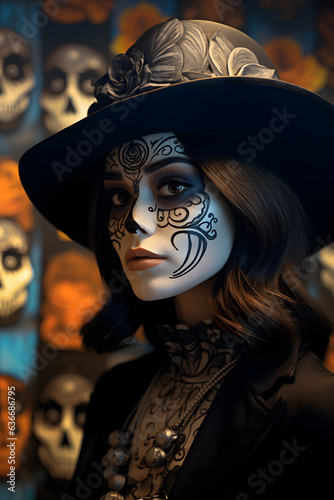 Girl with day of the dead makeup