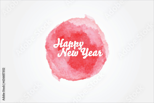 2024 new year celebration with abstract watercolor design.