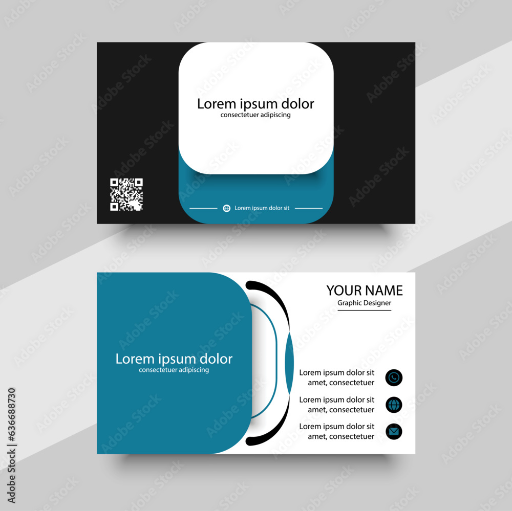 Business card template corporate brand identity design.
