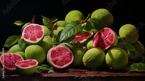 Guavas, Guava, The Essence of Nature's Bounty: Exploring the Sweet and Nutritious World of Guavas. High Resolution