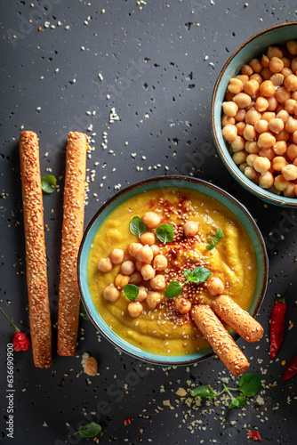 Creamy chickpea soup as and...