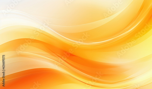 オレンジ色の波型幾何学抽象背景