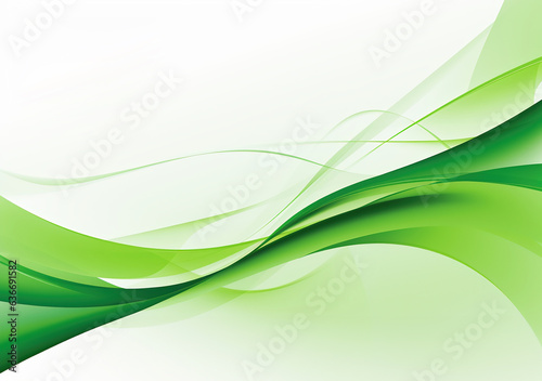 緑色の波型幾何学抽象背景