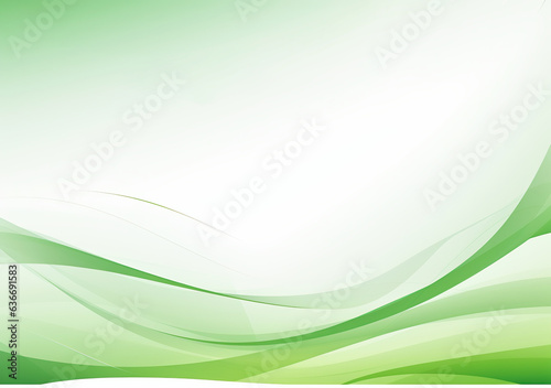 緑色の波型幾何学抽象背景