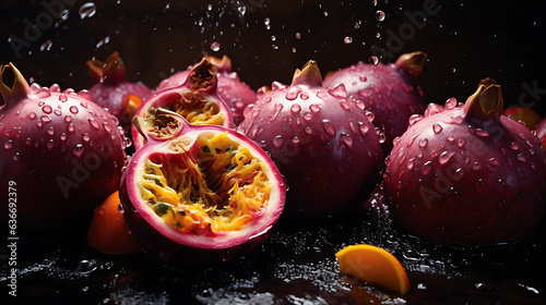 Passion Fruits, The Essence of Nature's Bounty: Exploring the Sweet and Nutritious World of Passionfruits. High Resolution