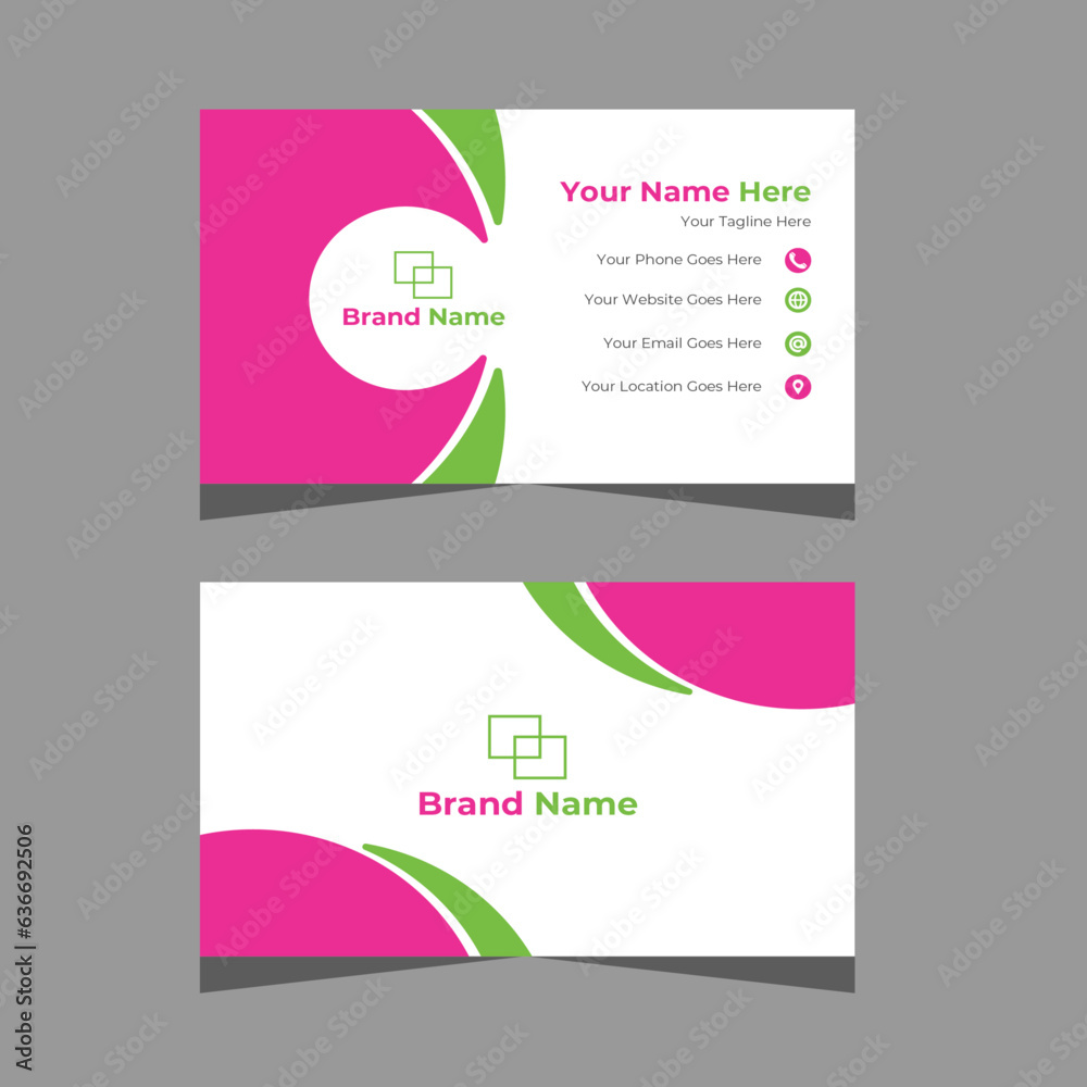 Fototapeta premium business card template, business card, Modern presentation, business card template, Visiting card for business and personal use, geometric design, Abstract business card,