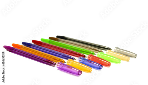 pen in colors isolated on transparent background