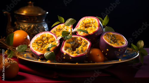 Passion Fruits, The Essence of Nature's Bounty: Exploring the Sweet and Nutritious World of Passionfruits. High Resolution
