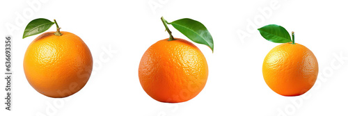 transparent background with fresh tangerine