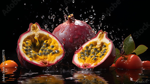 Passion Fruits, The Essence of Nature's Bounty: Exploring the Sweet and Nutritious World of Passionfruits. High Resolution