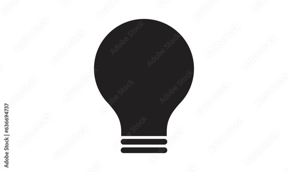 Bulb lamp icon logo design vector image Bulb lamp icon logo design vector image