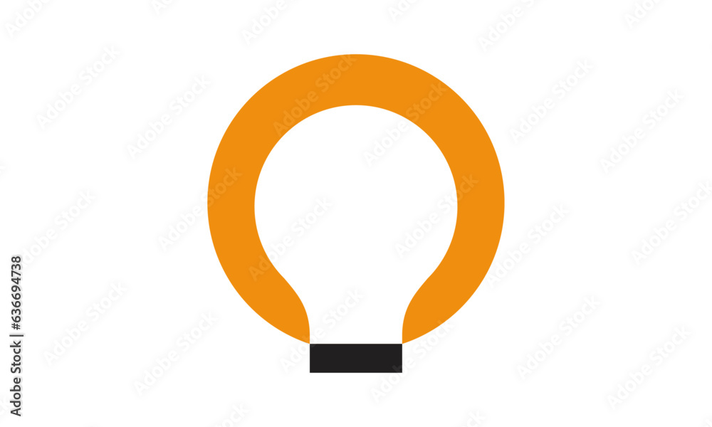 Bulb lamp icon logo design vector image Bulb lamp icon logo design vector image