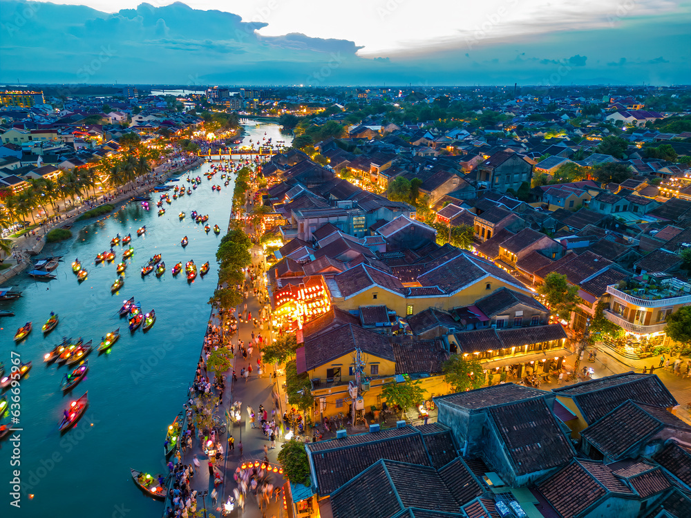 Hoi An ancient town which is a very famous destination for tourists.