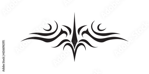 cool and creative tribal tattoo design vector