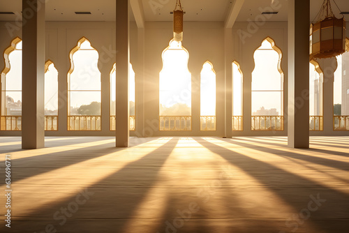 the mosques prayer hall during photo