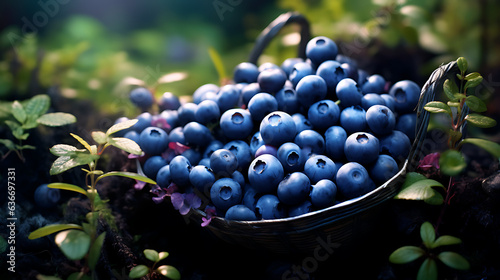 Bilberries, The Essence of Nature's Bounty: Exploring the Sweet and Nutritious World of Bilberries. High Resolution