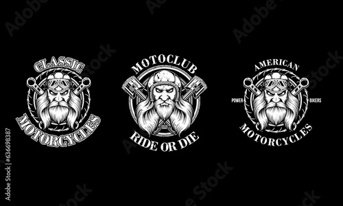 Motorcycle badge, vintage emblem