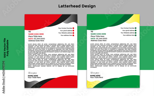 Abstract creative latterhead template