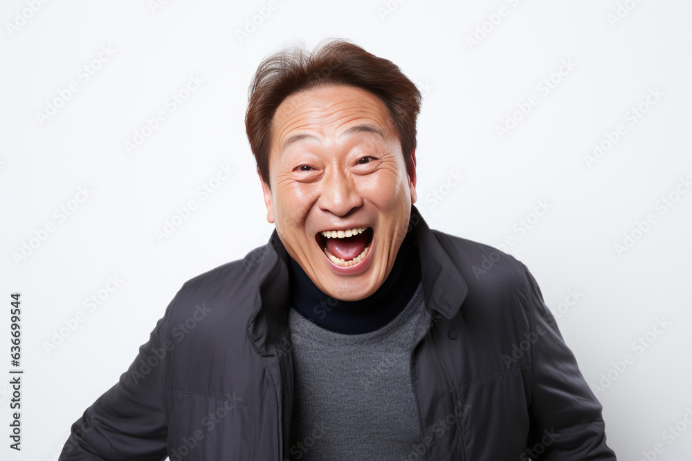 Happy Korean Man On White Background Happy Korean Man On White Background