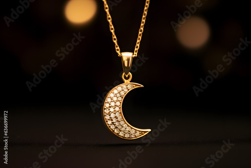 crescent moon and star pendant