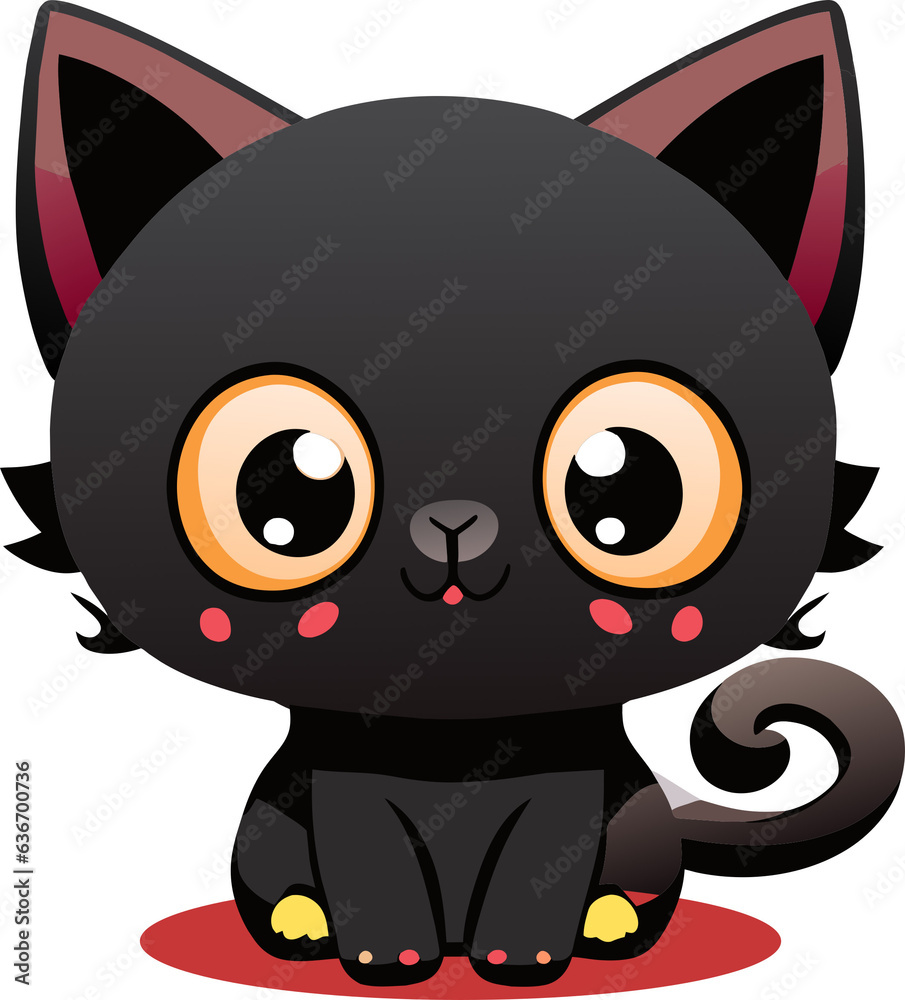 cute black cat icon